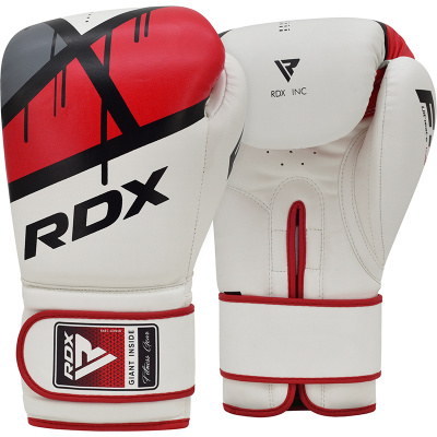 Перчатки тренировочные RDX F7 8oz бел/красн.