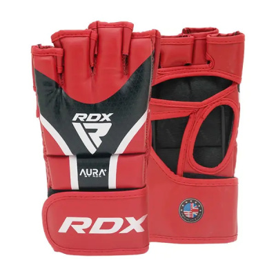 Перчатки RDX Grappling Aura Plus T-17 S красн/черн.